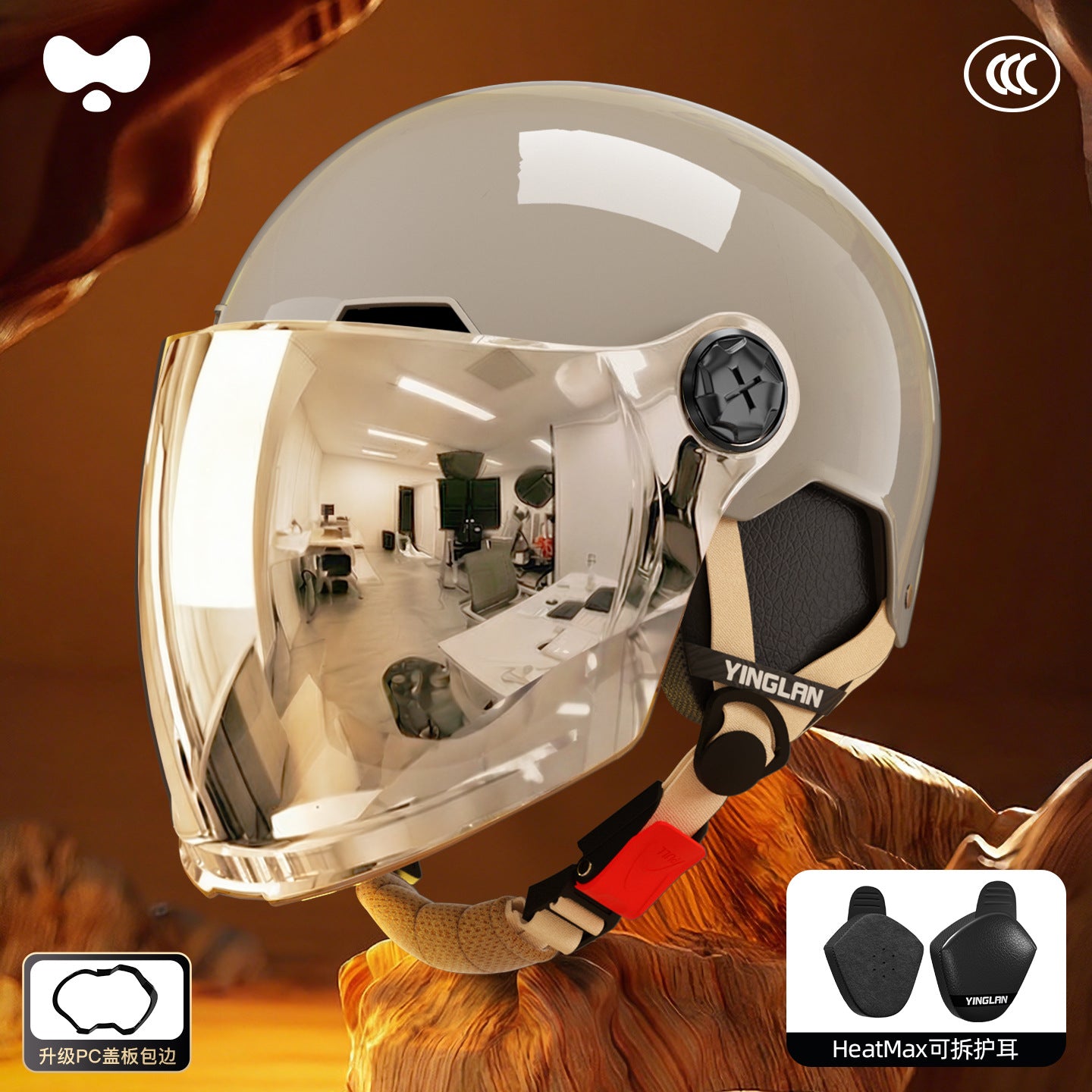 Electric Vehicle Helmet for Women, Sun Protection, 3C Certified, Suitable for All Seasons, Winter Warmth, Battery Motorcycle Safety Helmet for Men
