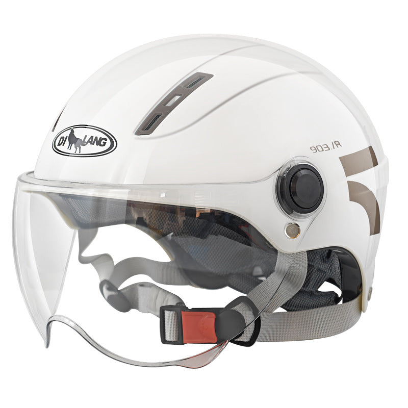 New national standard 3C certification electric car helmet motorcycle men and women summer sunscreen four seasons universal safety helmet