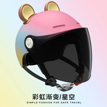 Ad Factory 3C Certified Electric Vehicle Helmet Men's and Women's Couple Helmet All-Season Motorcycle Summer Sun Protection Half Helmet