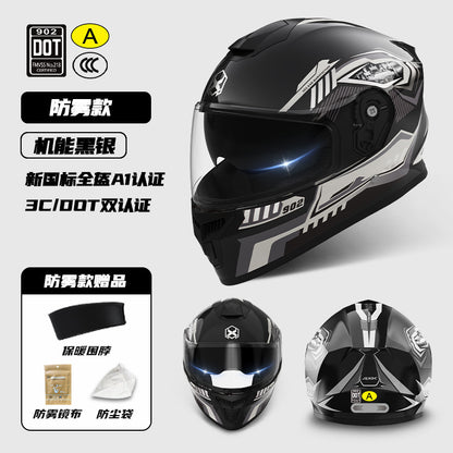 3C Certified Motorcycle Helmet Men's Four Seasons Universal Electric Vehicle New GB Women's Winter Warm Riding Safety Helmet