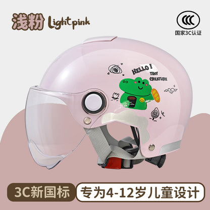 New National Standard 3C Certified Electric Vehicle Kidsren's Helmet Safety Helmet Motorcycle Male and Female Baby Summer Kidsren's Helmet