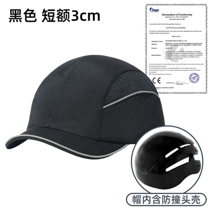 Ce Certified Lightweight Safety Helmet Cross-Border Anti-Collision Hat Protective Workshop Hat Breathable Quick-Drying Anti-Collision Baseball Cap