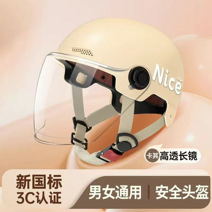 New National Standard 3C Certified Electric Vehicle Helmet for Men and Women, Summer Sun Protection Motorcycle Safety Helmet, Lightweight Half Helmet, Now Available from the Manufacturer