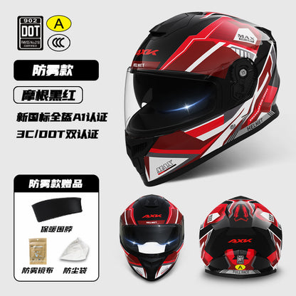 3C Certified Motorcycle Helmet Men's Four Seasons Universal Electric Vehicle New GB Women's Winter Warm Riding Safety Helmet