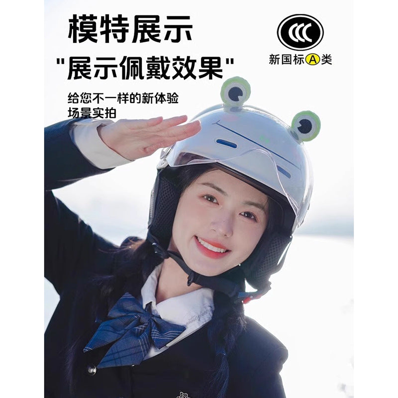 2025 new helmet electric car female cute new national standard 3C certification motorcycle hat summer