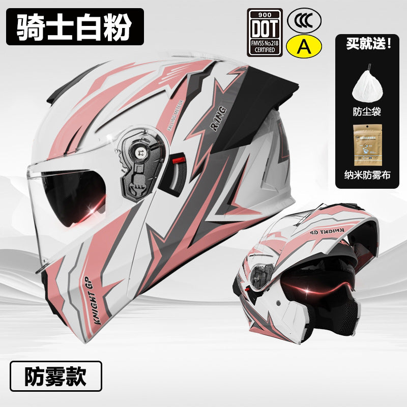 3C/Dot Certified Motorcycle Helmet Men's Four Seasons General Motorcycle Revealing Helmet Women's Electric Vehicle Winter Safety Helmet