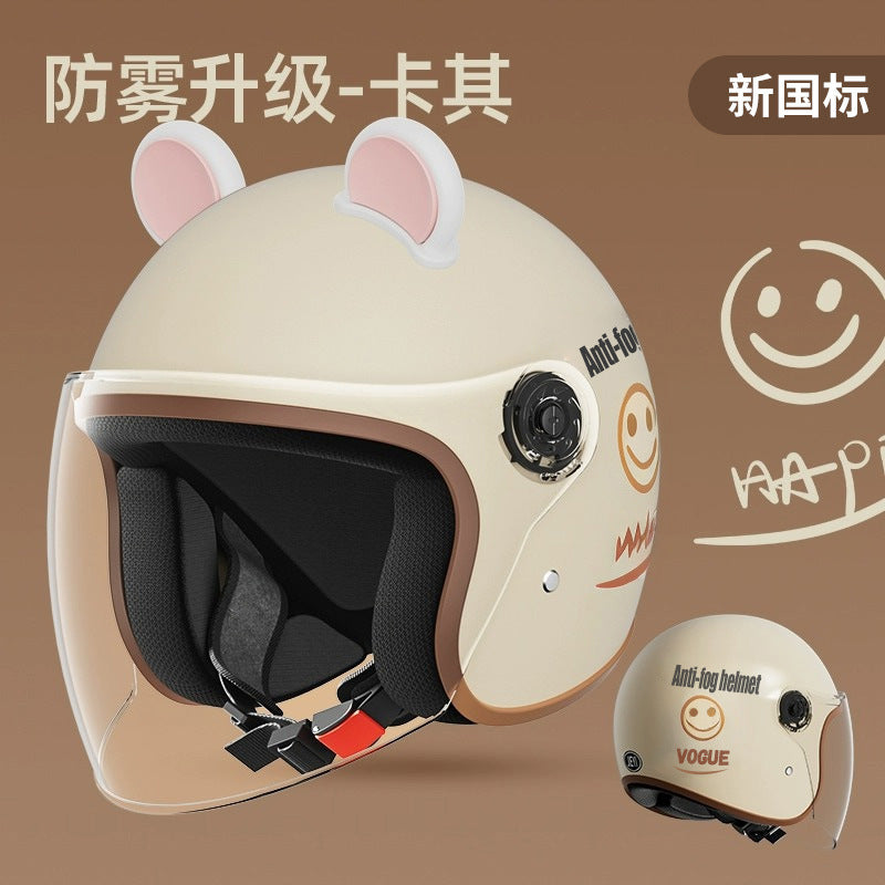 helmet 3c certification electric car men and women four seasons universal battery motorcycle safety helmet winter warm half helmet