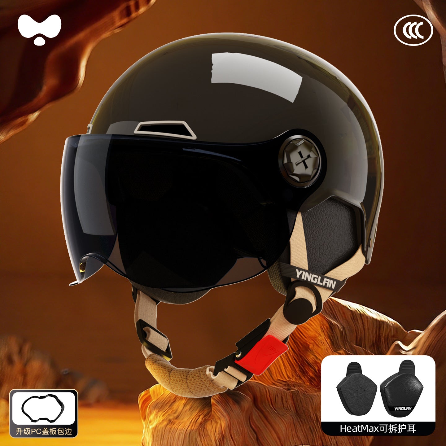 Electric Vehicle Helmet for Women, Sun Protection, 3C Certified, Suitable for All Seasons, Winter Warmth, Battery Motorcycle Safety Helmet for Men