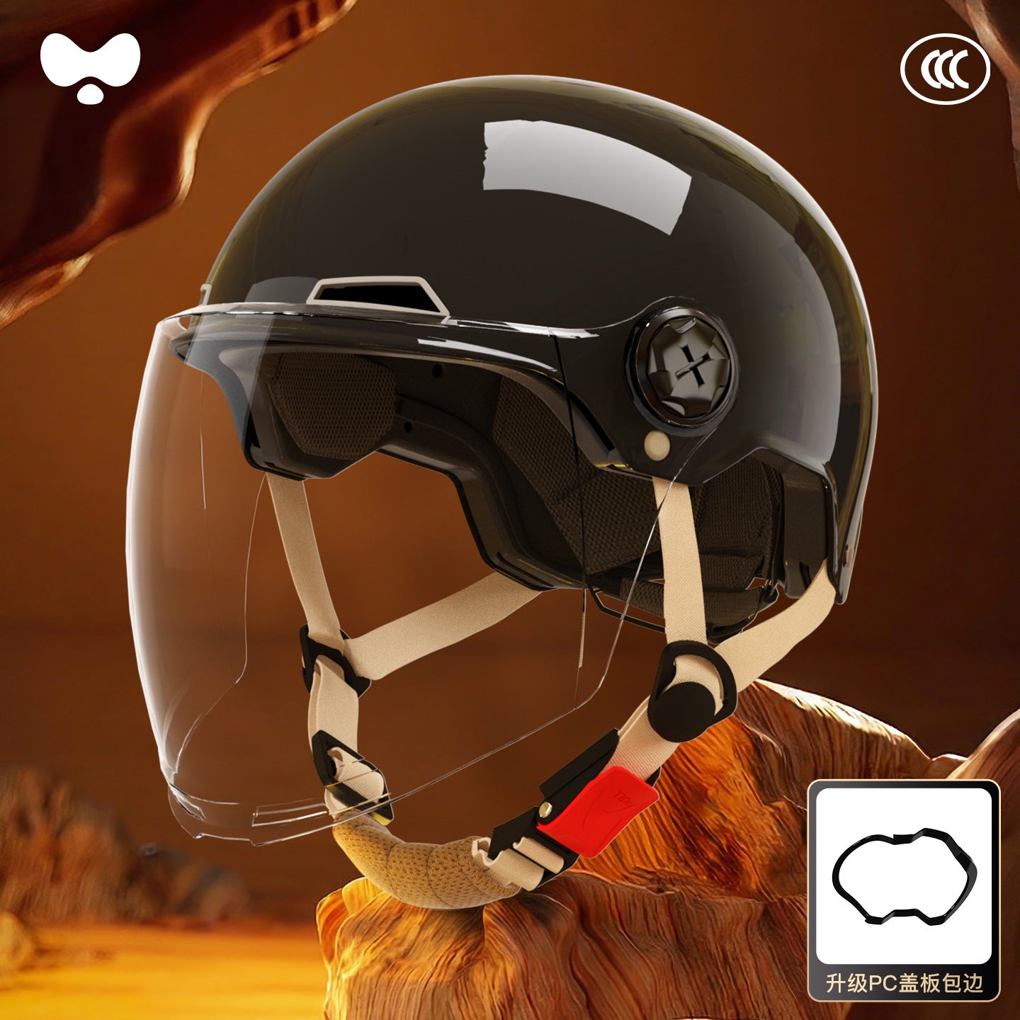 Electric Vehicle Helmet for Women, Sun Protection, 3C Certified, Suitable for All Seasons, Winter Warmth, Battery Motorcycle Safety Helmet for Men
