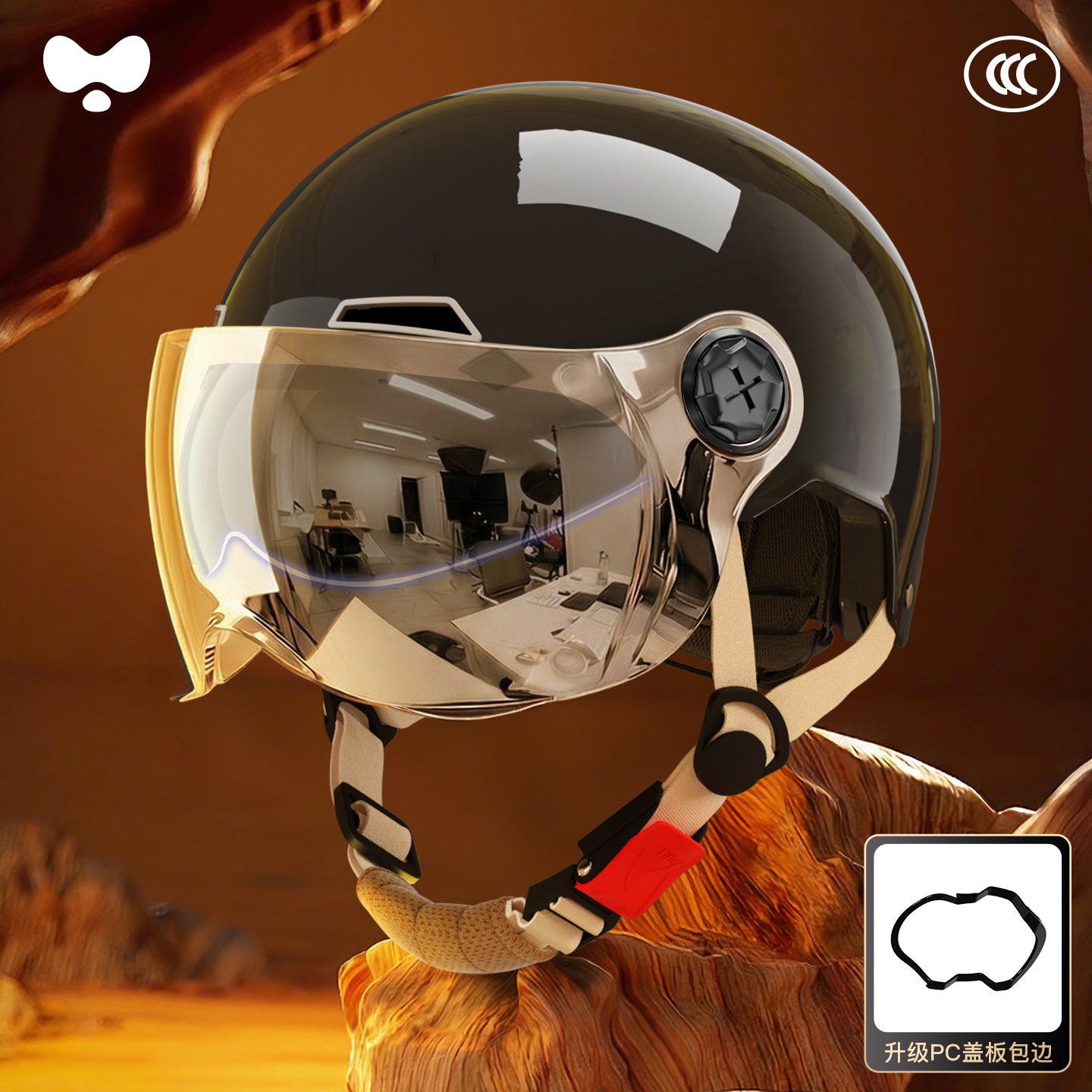 Electric Vehicle Helmet for Women, Sun Protection, 3C Certified, Suitable for All Seasons, Winter Warmth, Battery Motorcycle Safety Helmet for Men