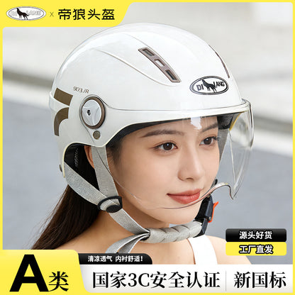 New national standard 3C certification electric car helmet motorcycle men and women summer sunscreen four seasons universal safety helmet