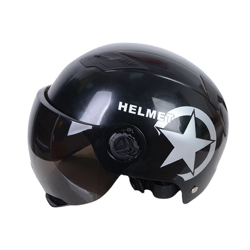 Harley Helmets Printing Advertising Helmets Four Seasons Sunscreen Helmets Thickened Men's and Women's Half Helmets Motorcycle Electric Vehicle Helmets