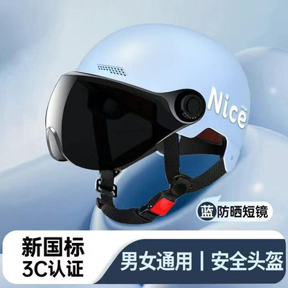 New National Standard 3C Certified Electric Vehicle Helmet for Men and Women, Summer Sun Protection Motorcycle Safety Helmet, Lightweight Half Helmet, Now Available from the Manufacturer