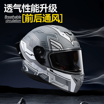 New National Standard 3C/Dot Certified Motorcycle Helmet Dual Lens with Bluetooth Headset Glasses Slot Full Face Motorcycle Helmet