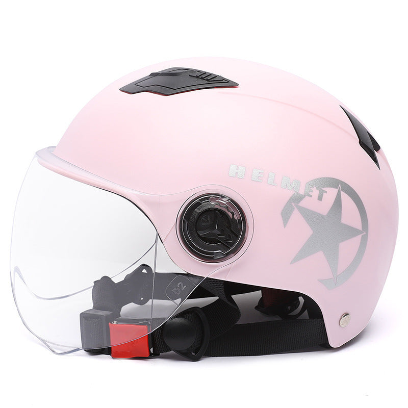 ABS material helmet battery car helmet 3C certification electric car helmet men and women four seasons universal summer helmet