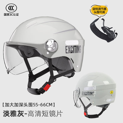 MAHAER Four Seasons 3C Adult Sunscreen Helmet Electric Motorcycle Unisex Half Helmet Electric Car Riding