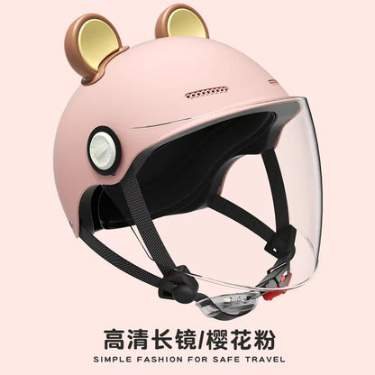 Ad Factory 3C Certified Electric Vehicle Helmet Men's and Women's Couple Helmet All-Season Motorcycle Summer Sun Protection Half Helmet