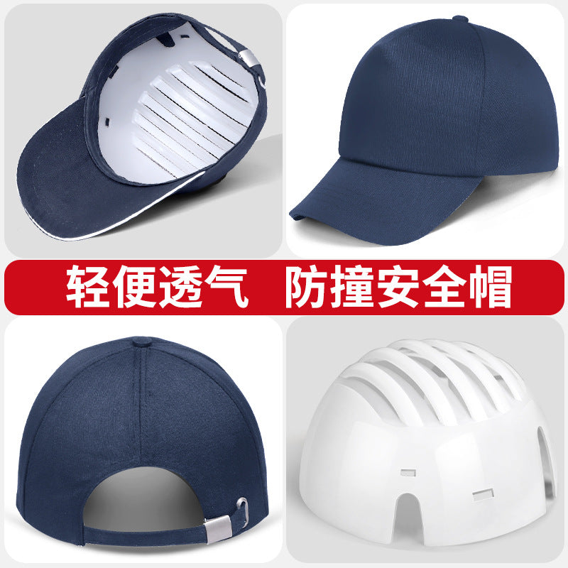 Lightweight Anti-Collision Safety Helmet, Breathable Factory Workshop Work Cap, Anti-Smash Baseball Cap with Printed Text