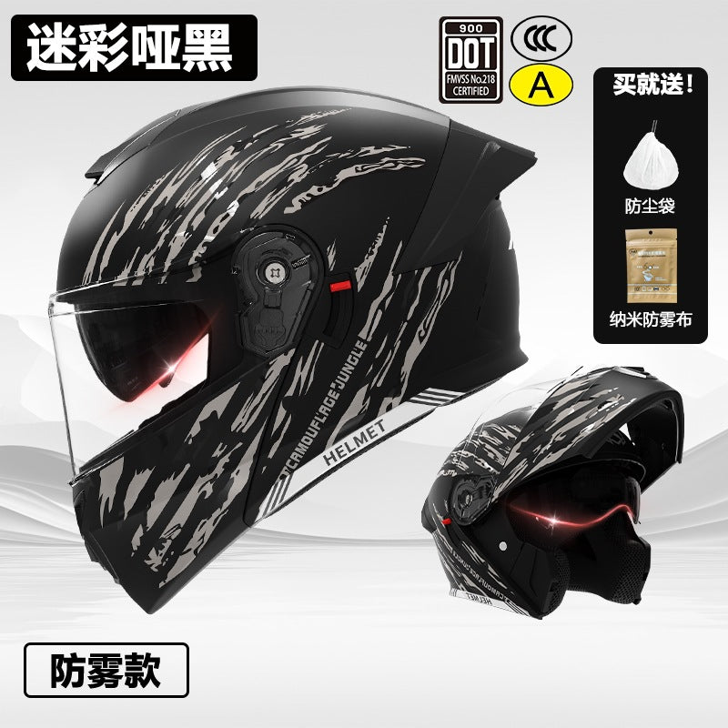3C/Dot Certified Motorcycle Helmet Men's Four Seasons General Motorcycle Revealing Helmet Women's Electric Vehicle Winter Safety Helmet