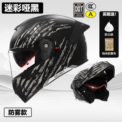 3C/Dot Certified Motorcycle Helmet Men's Four Seasons General Motorcycle Revealing Helmet Women's Electric Vehicle Winter Safety Helmet