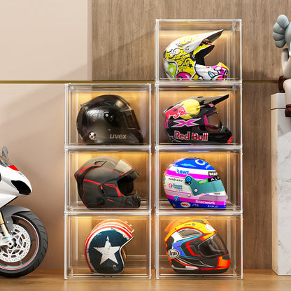 Magnetic High-Transparency Doll Blind Box High Boots Bag Display Box Hand-Made Box Giant Motorcycle Helmet Storage