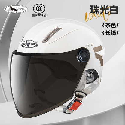 New national standard 3C certification electric car helmet motorcycle men and women summer sunscreen four seasons universal safety helmet