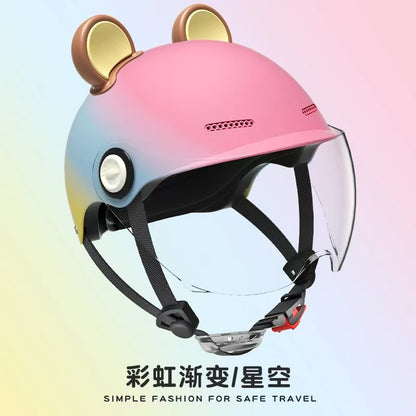 Ad Factory 3C Certified Electric Vehicle Helmet Men's and Women's Couple Helmet All-Season Motorcycle Summer Sun Protection Half Helmet
