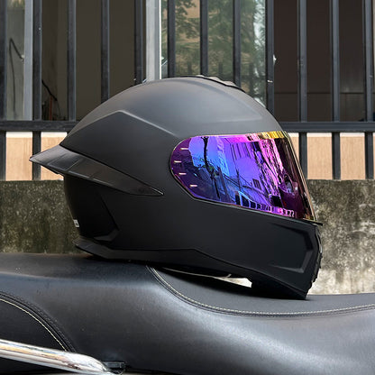 Orz3C Certified Motorcycle Helmet Men's and Women's Dual-Lens Full-Face Helmet Summer Personalized Tail Bluetooth Semi-Full Coverage