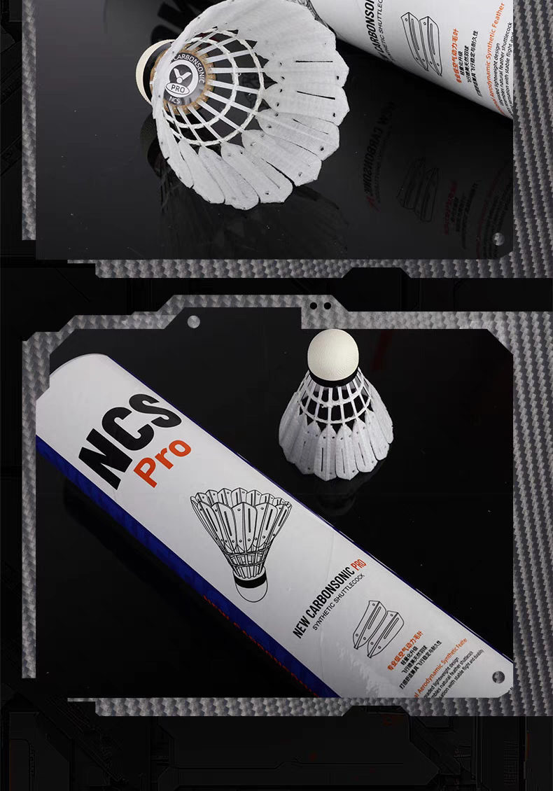 2025 Original  Brand1 tube 12 pcs NCS Pro Ball endurance, flight stability, NCS PRO artificial badminton ball