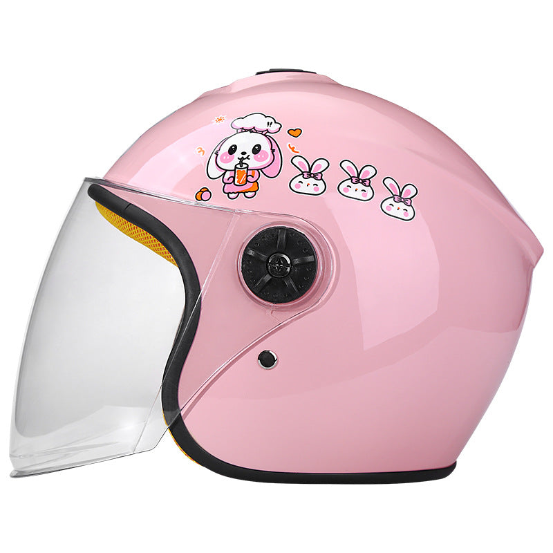 Motorcycle Helmet Electric Car Helmet Riding Safety Helmet Unisex Children's Half Helmet 505