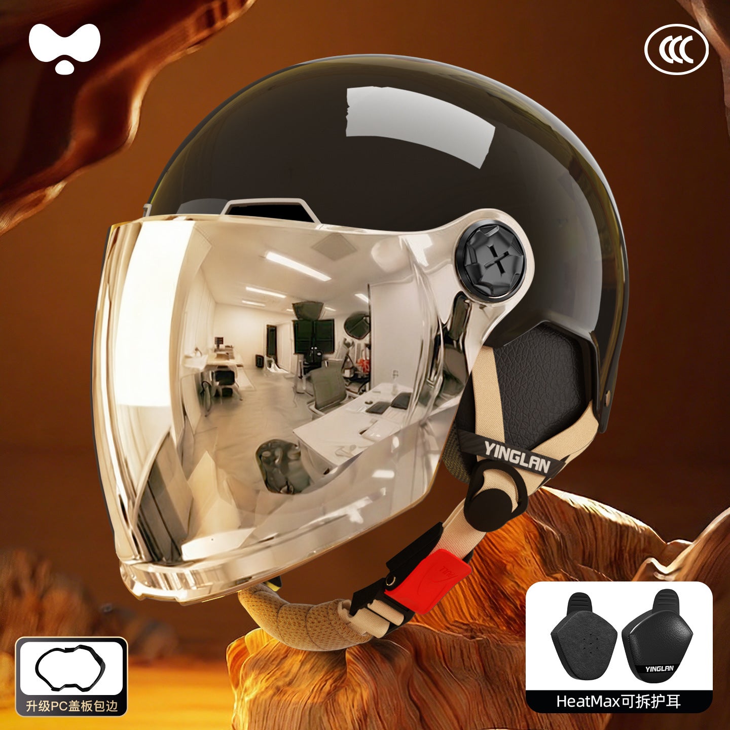 Electric Vehicle Helmet for Women, Sun Protection, 3C Certified, Suitable for All Seasons, Winter Warmth, Battery Motorcycle Safety Helmet for Men