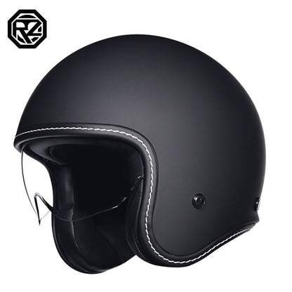 Orz Retro Helmet for Men and Women 3C Certified Motorcycle Half Helmet for Girls Winter Universal Four-Season Electric Motorcycle