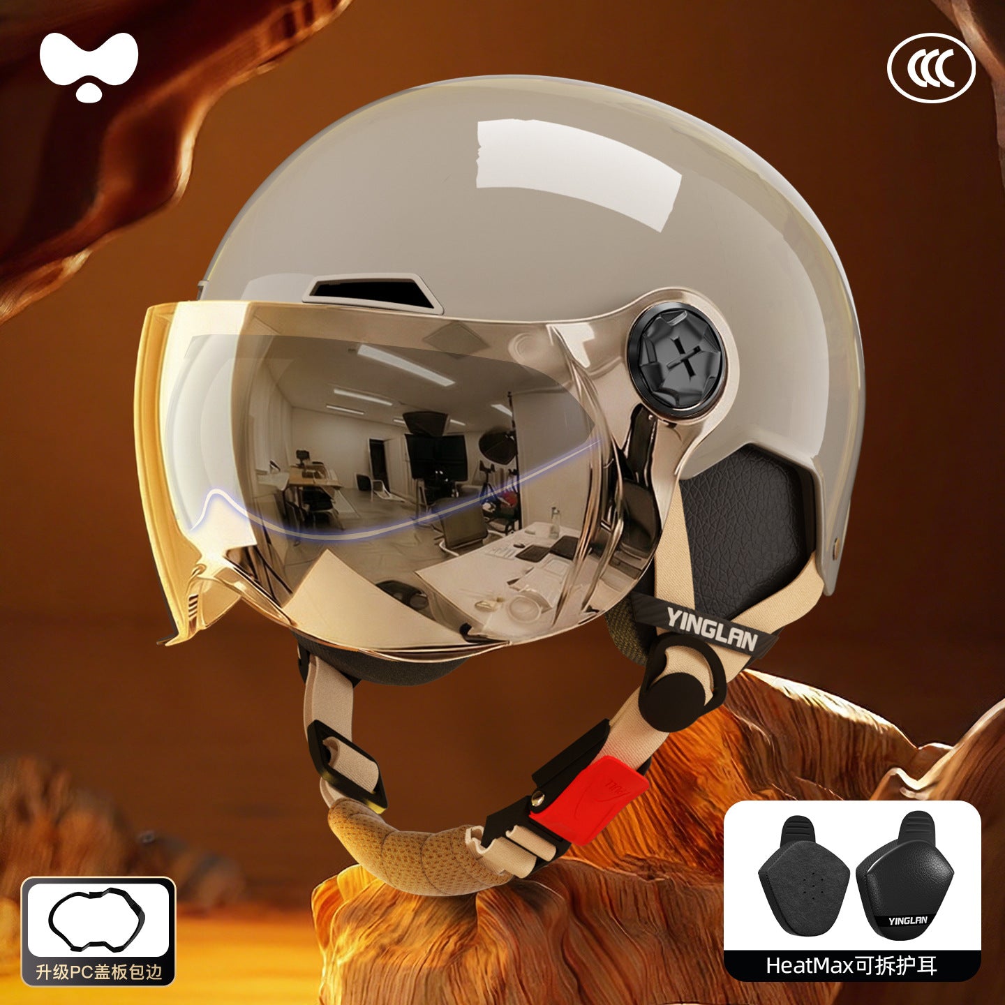 Electric Vehicle Helmet for Women, Sun Protection, 3C Certified, Suitable for All Seasons, Winter Warmth, Battery Motorcycle Safety Helmet for Men