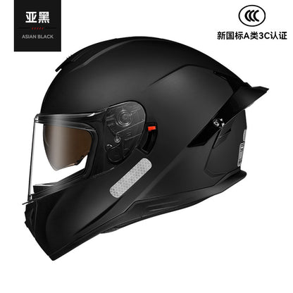 New National Standard 3C/Dot Certified Motorcycle Helmet Dual Lens with Bluetooth Headset Glasses Slot Full Face Motorcycle Helmet