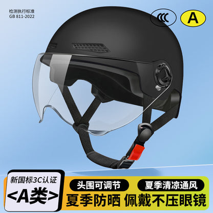 EleCtriC VehiCle Helmet for Men and Women in Summer Sun ProteCtion EleCtriC VehiCle Helmet 3C Certified Lightweight Half Helmet ManufaCturer Spot DireCt Supply
