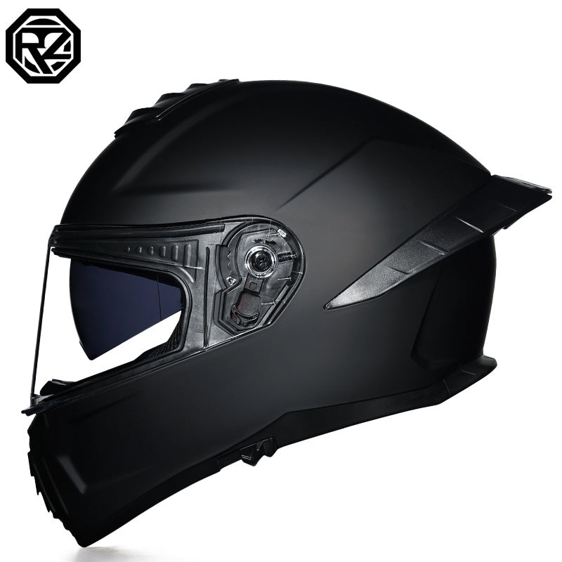 Orz3C Certified Motorcycle Helmet Men's and Women's Dual-Lens Full-Face Helmet Summer Personalized Tail Bluetooth Semi-Full Coverage