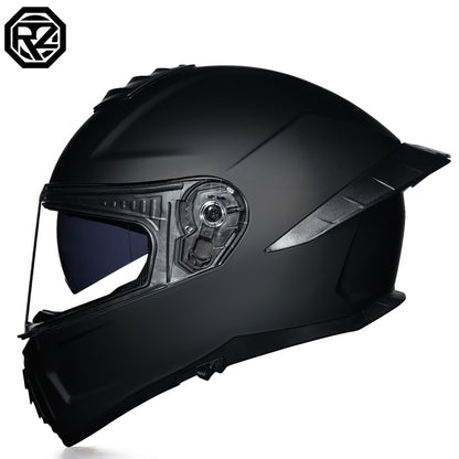 Orz3C Certified Motorcycle Helmet Men's and Women's Dual-Lens Full-Face Helmet Summer Personalized Tail Bluetooth Semi-Full Coverage