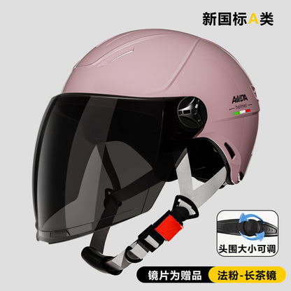 New National Standard 3C Certified Electric Vehicle Helmet Summer Sun Protection Motorcycle Helmet All-Season Universal Half Helmet Lightweight