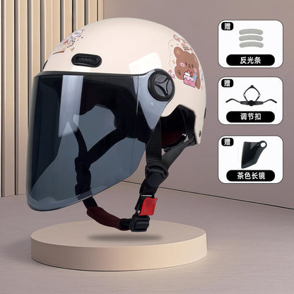 New National Standard 3C Safety Men's and Women's Breathable Universal Family Head Protection Summer Battery Motorcycle Electric Vehicle Helmet