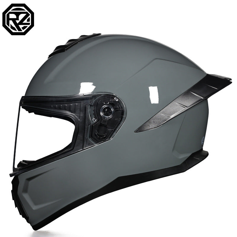 Orz3C Certified Motorcycle Helmet Men's and Women's Dual-Lens Full-Face Helmet Summer Personalized Tail Bluetooth Semi-Full Coverage