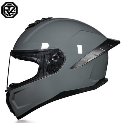 Orz3C Certified Motorcycle Helmet Men's and Women's Dual-Lens Full-Face Helmet Summer Personalized Tail Bluetooth Semi-Full Coverage