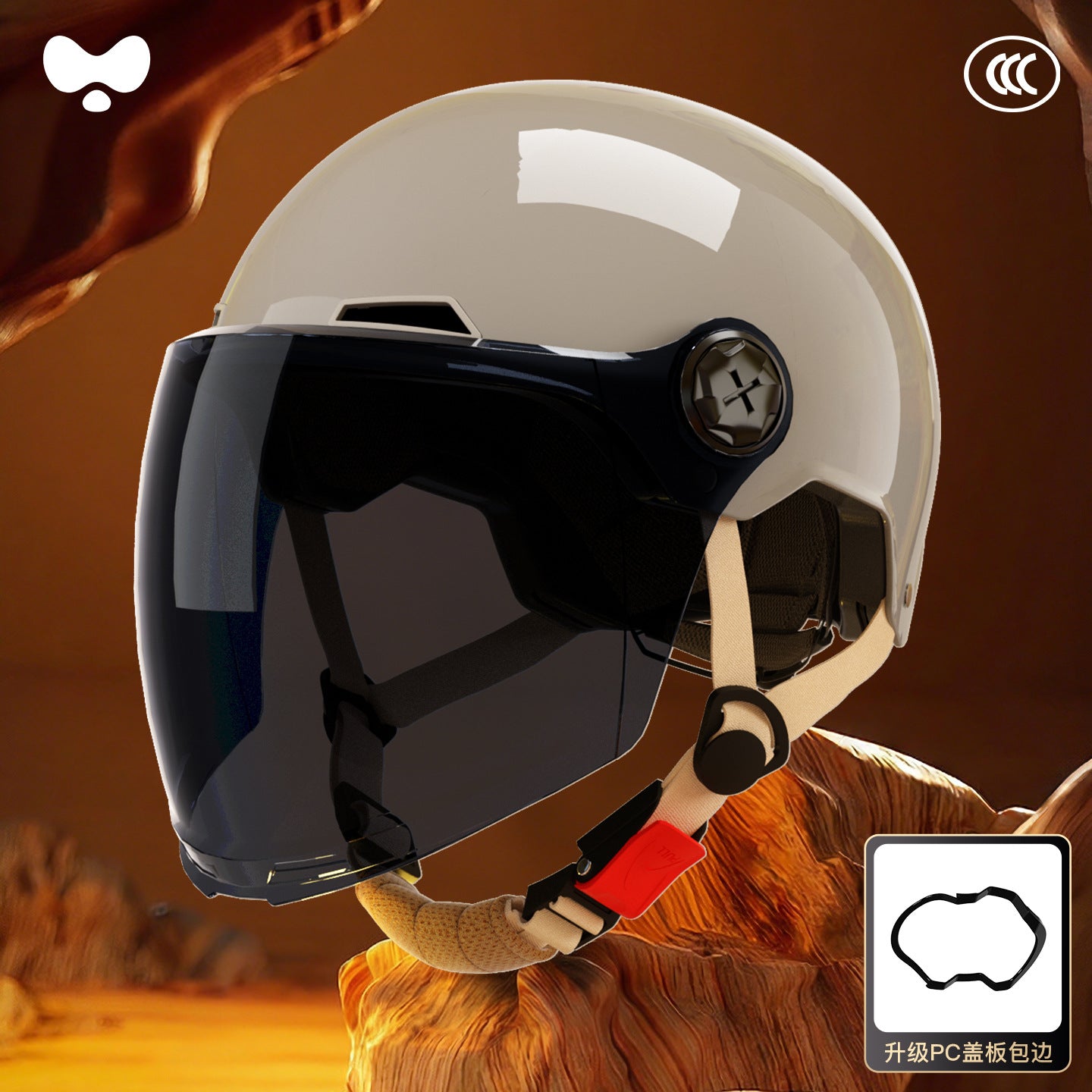 Electric Vehicle Helmet for Women, Sun Protection, 3C Certified, Suitable for All Seasons, Winter Warmth, Battery Motorcycle Safety Helmet for Men