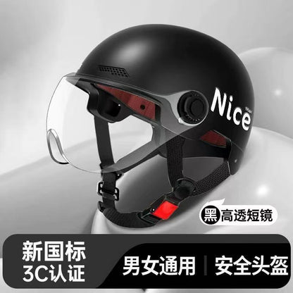 New National Standard 3C Certified Electric Vehicle Helmet for Men and Women, Summer Sun Protection Motorcycle Safety Helmet, Lightweight Half Helmet, Now Available from the Manufacturer