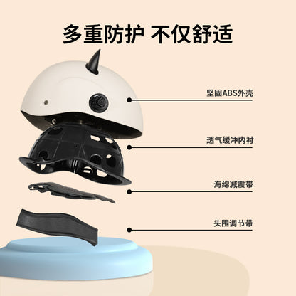 3C certification electric car helmet unisex windproof half helmet summer sun protection portable battery car safety helmet