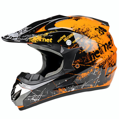 Off-Road Mountain Bike Motorcycle Helmet, Bicycle Riding Downhill Full-Face Helmet for Men and Women, Breathable, Safe, Protective, Lightweight