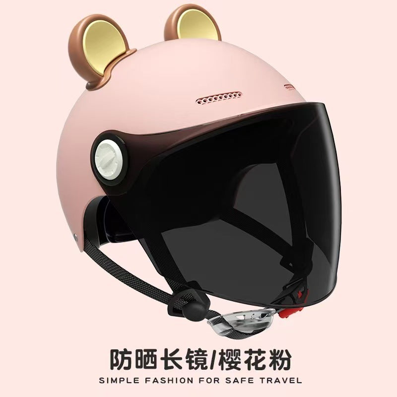 Ad Factory 3C Certified Electric Vehicle Helmet Men's and Women's Couple Helmet All-Season Motorcycle Summer Sun Protection Half Helmet