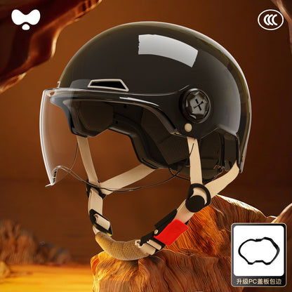 Electric Vehicle Helmet for Women, Sun Protection, 3C Certified, Suitable for All Seasons, Winter Warmth, Battery Motorcycle Safety Helmet for Men