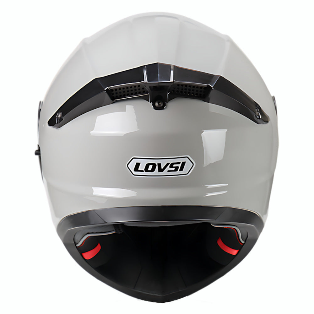 Dot Certified Winter Motorcycle Helmet Gray Dual Lens Four-Season Helmet Men's and Women's Winter Safety Helmet Full-Face Helmet