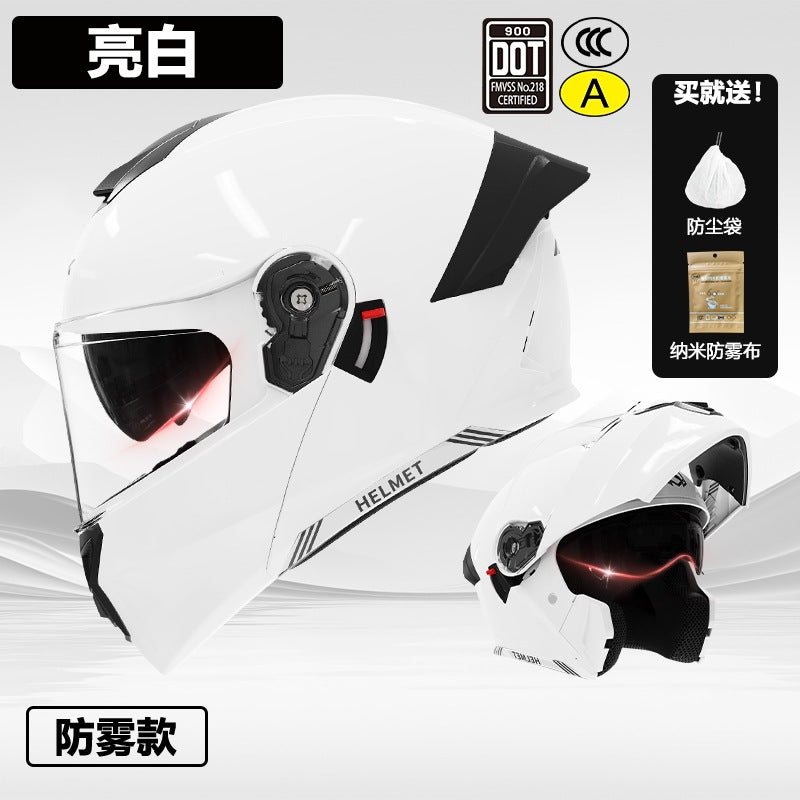3C/Dot Certified Motorcycle Helmet Men's Four Seasons General Motorcycle Revealing Helmet Women's Electric Vehicle Winter Safety Helmet
