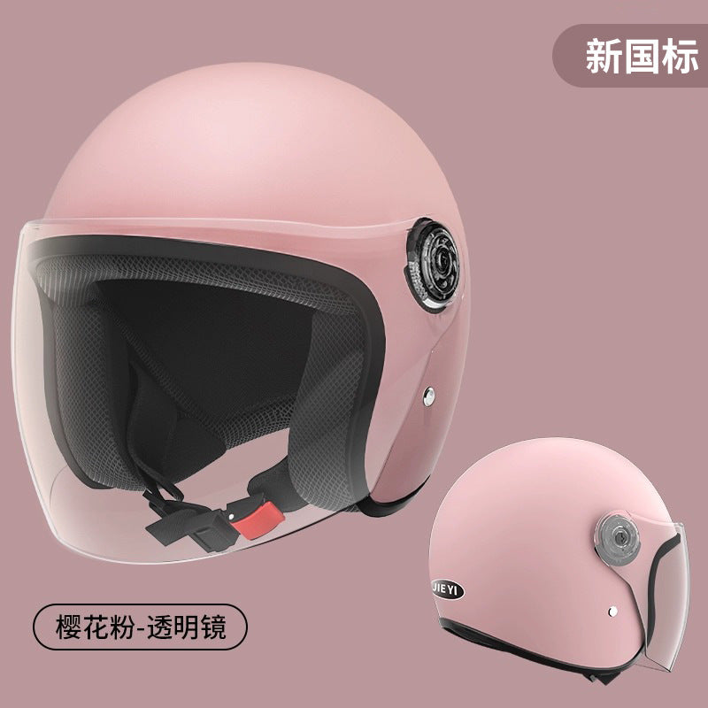helmet 3c certification electric car men and women four seasons universal battery motorcycle safety helmet winter warm half helmet